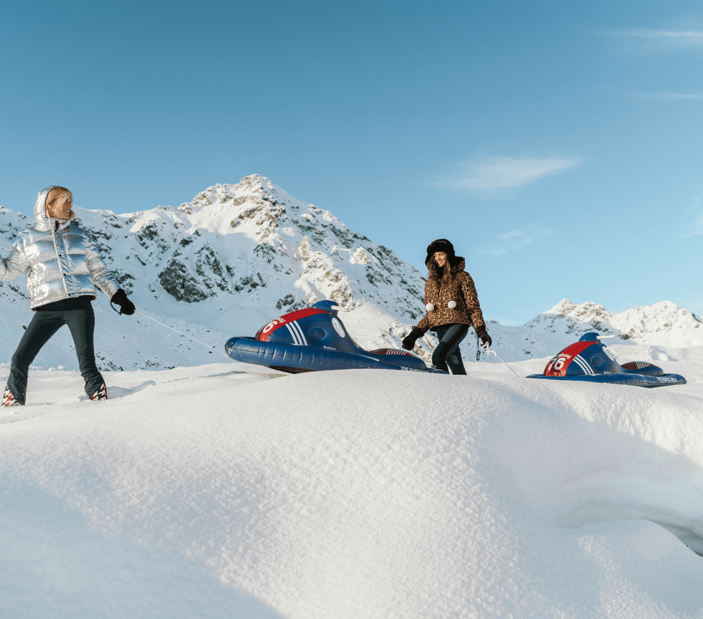 FUNBOY Winter Snow Sleds. Retro Snowmobile Snow sled.