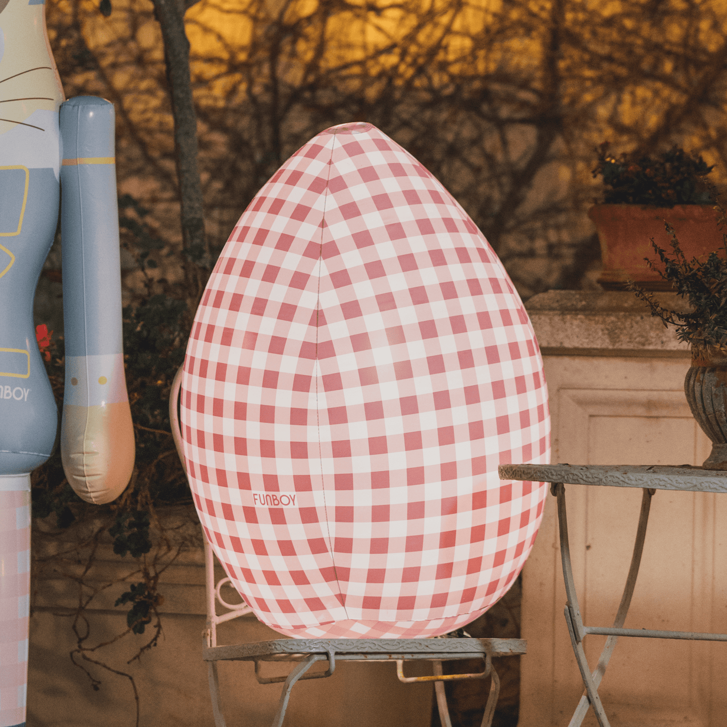 Blow Up Easter Decorations - Gingham Easter Eggs