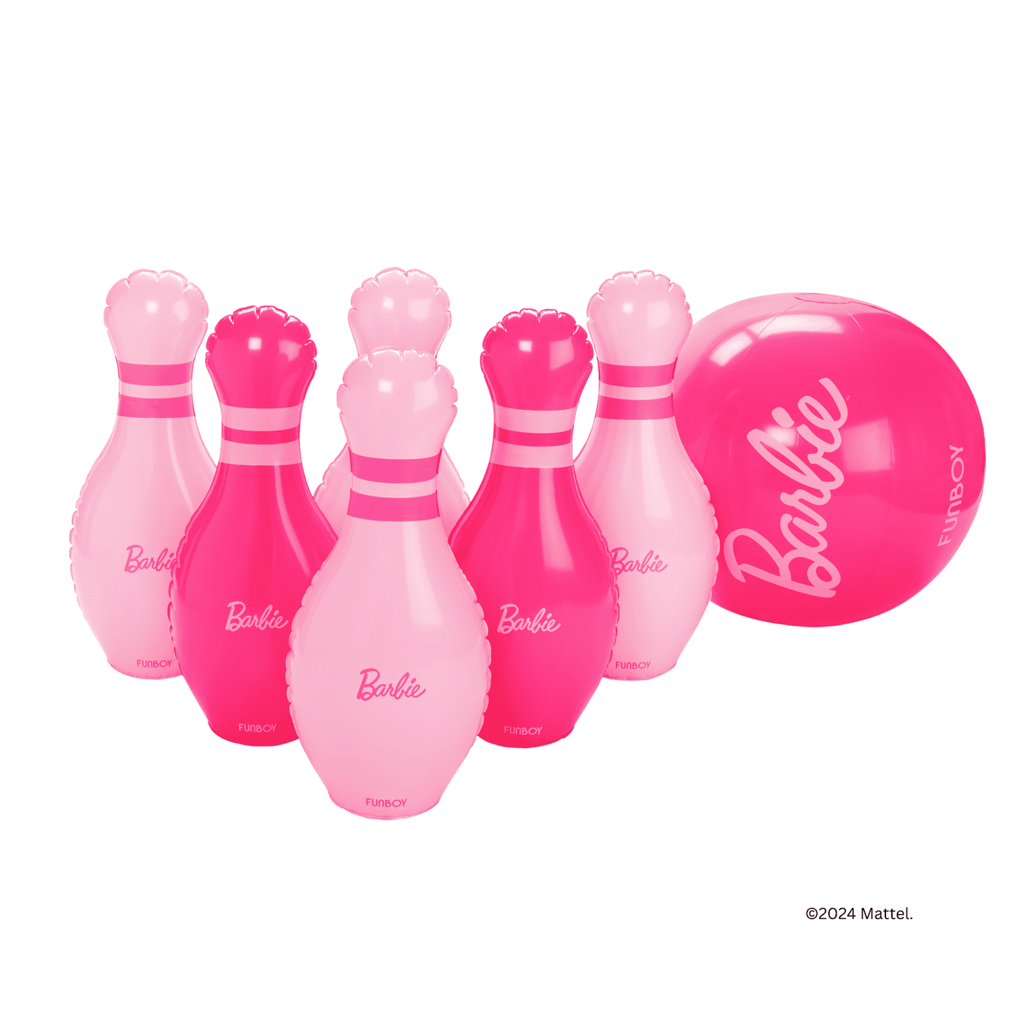 FUNBOY X Barbie™ Inflatable Backyard Bowling Set