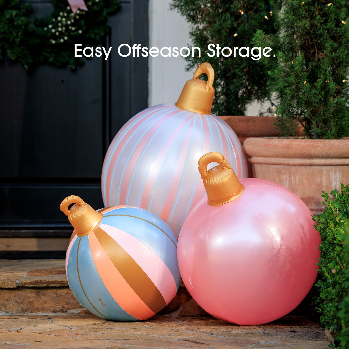 Inflatable Christmas Ornaments - Easy offseason storage.