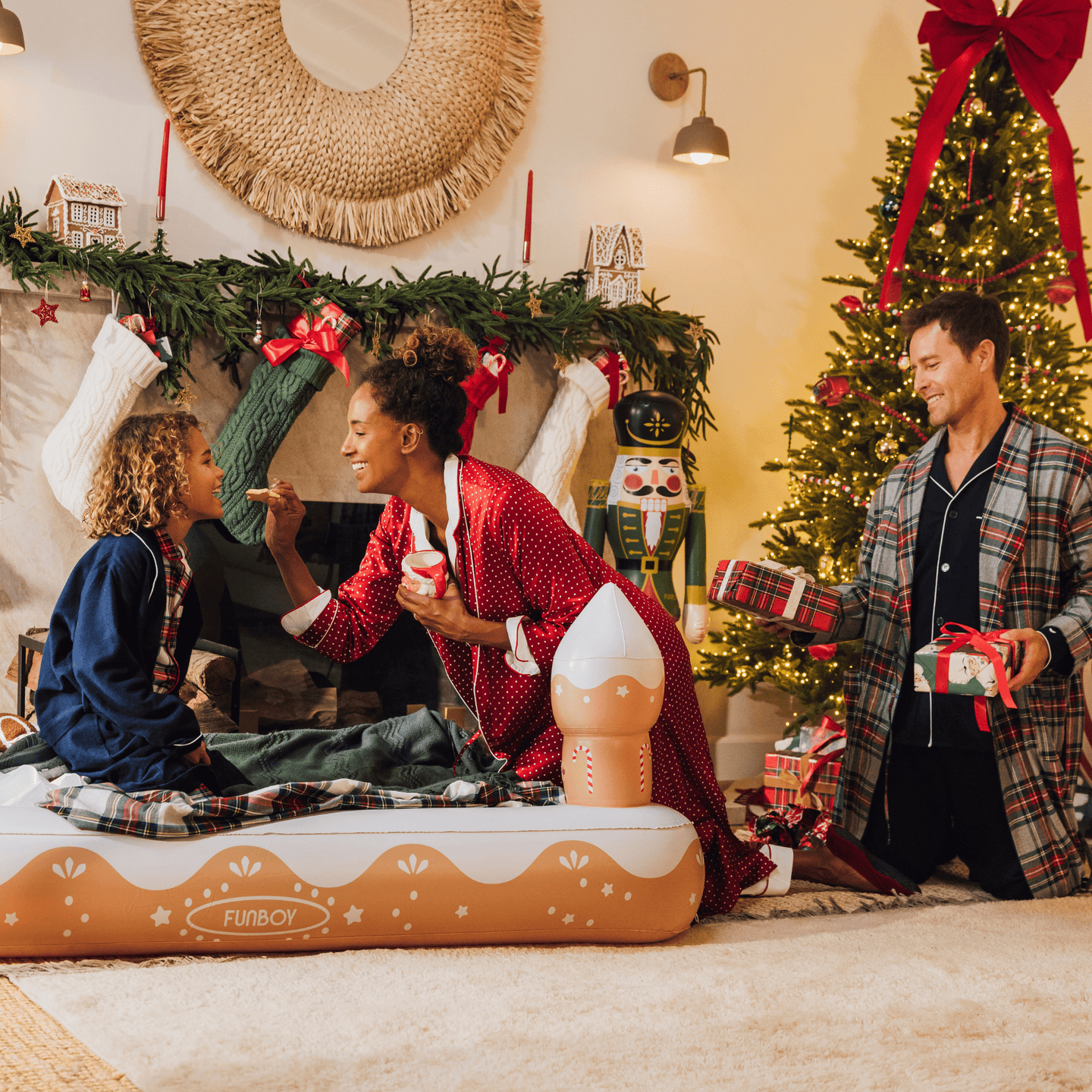 Gingerbread House Sleepover Bed for Christmas