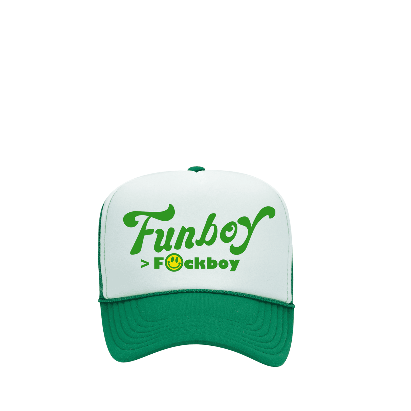 Funboy Merch - Funboy greater than green trucker hat