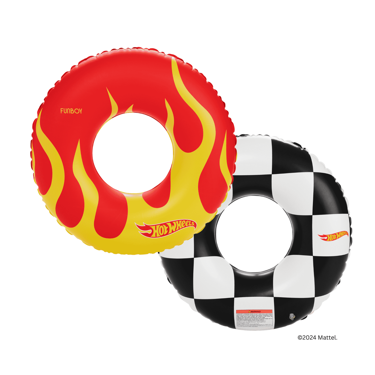 Hot Wheels Kids Checkered Flame Tube Float (Reversible)