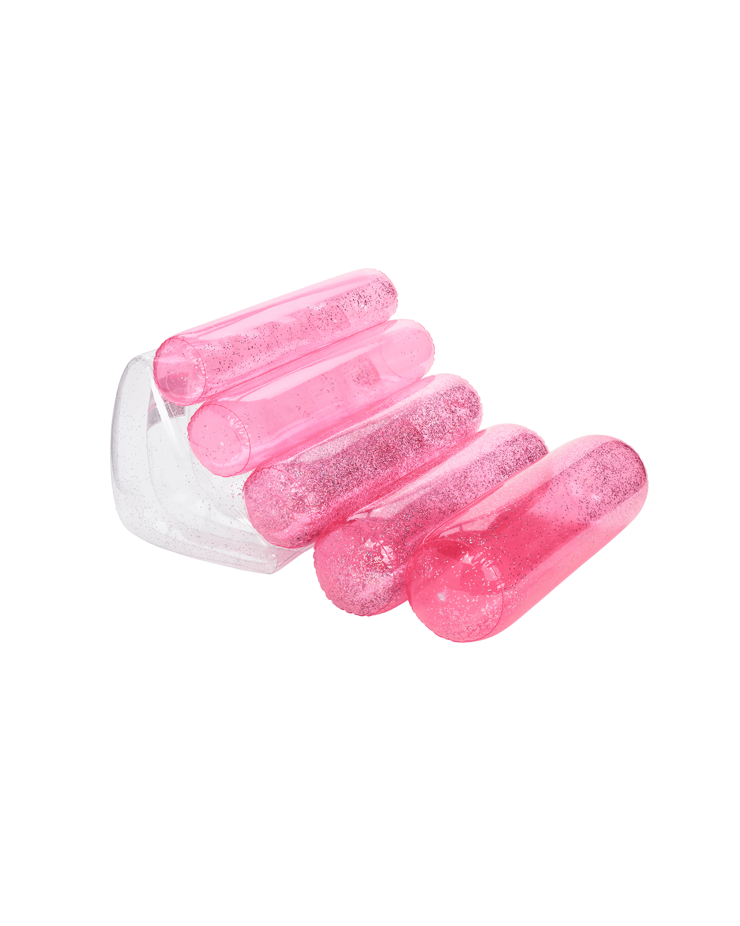 Clear Pink Glitter Leisure Chair Pool Float