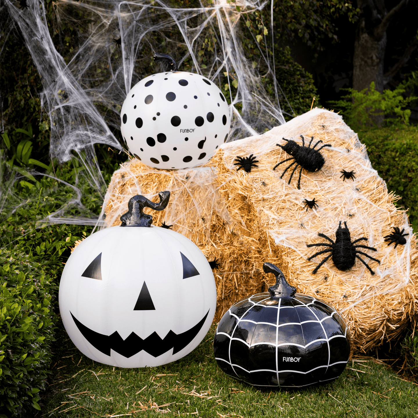 Halloween Pumpkins Inflatable Light-up Decor 3 Pack