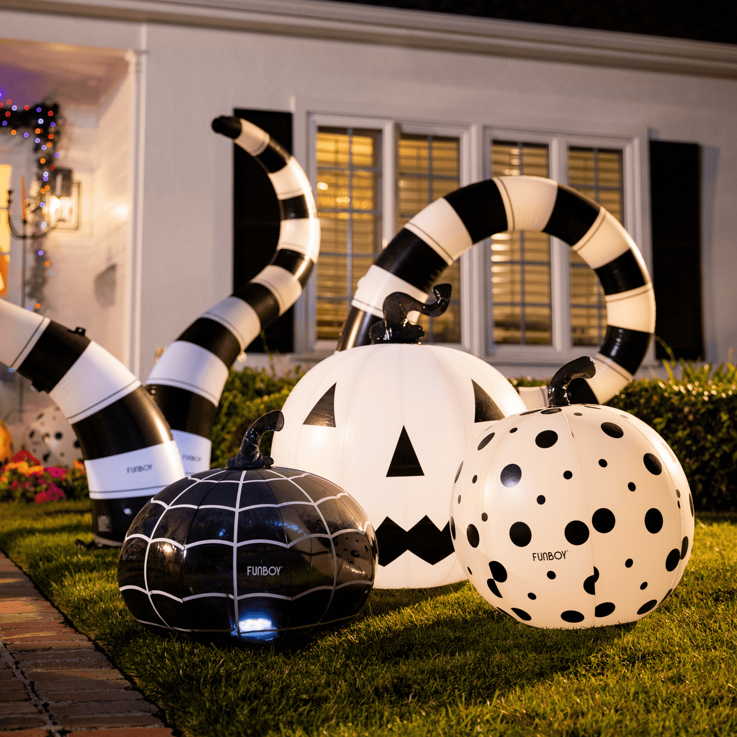 Halloween Pumpkins Inflatable Light-up Decor 3 Pack