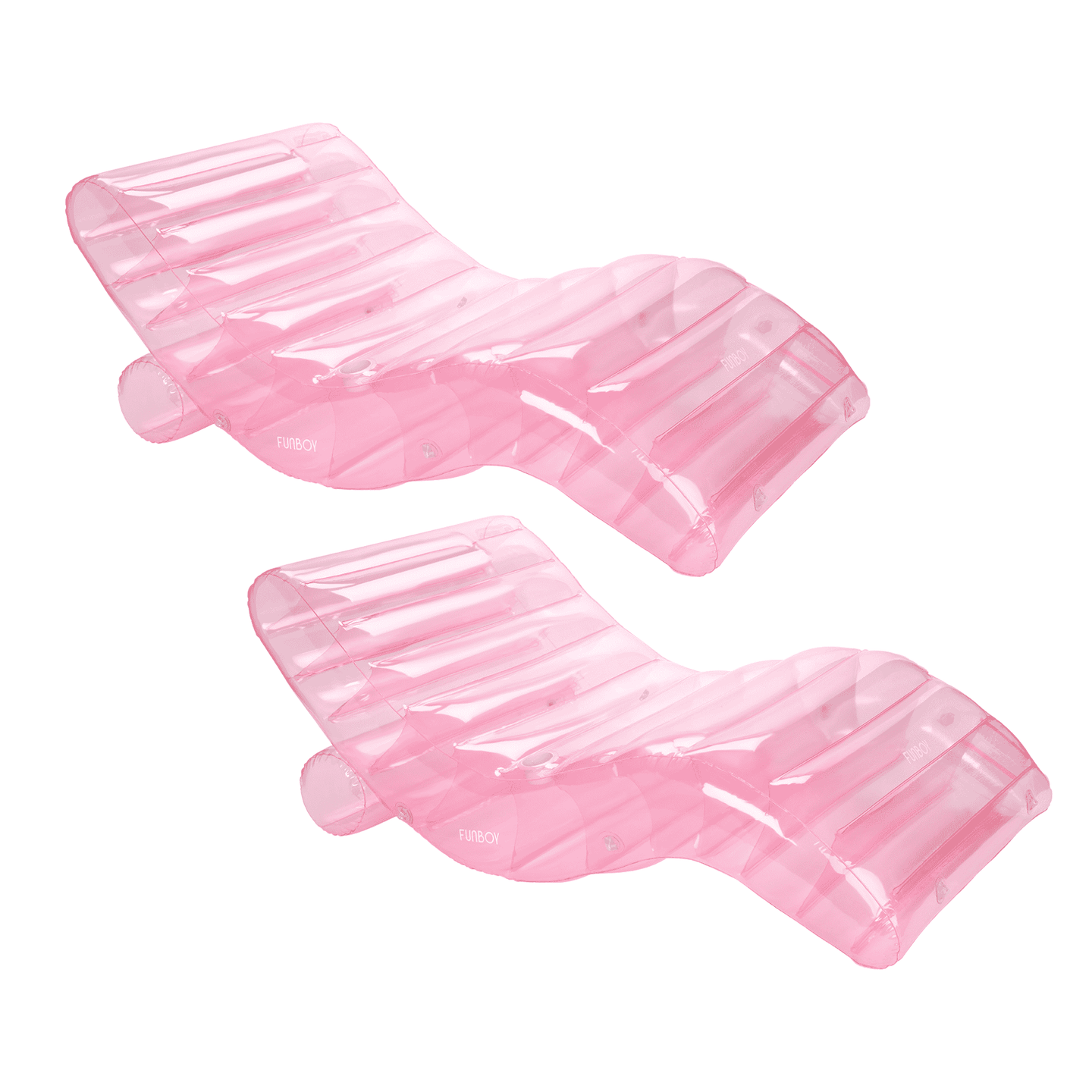 Clear Pink Chaise Lounger  - 2 Pack