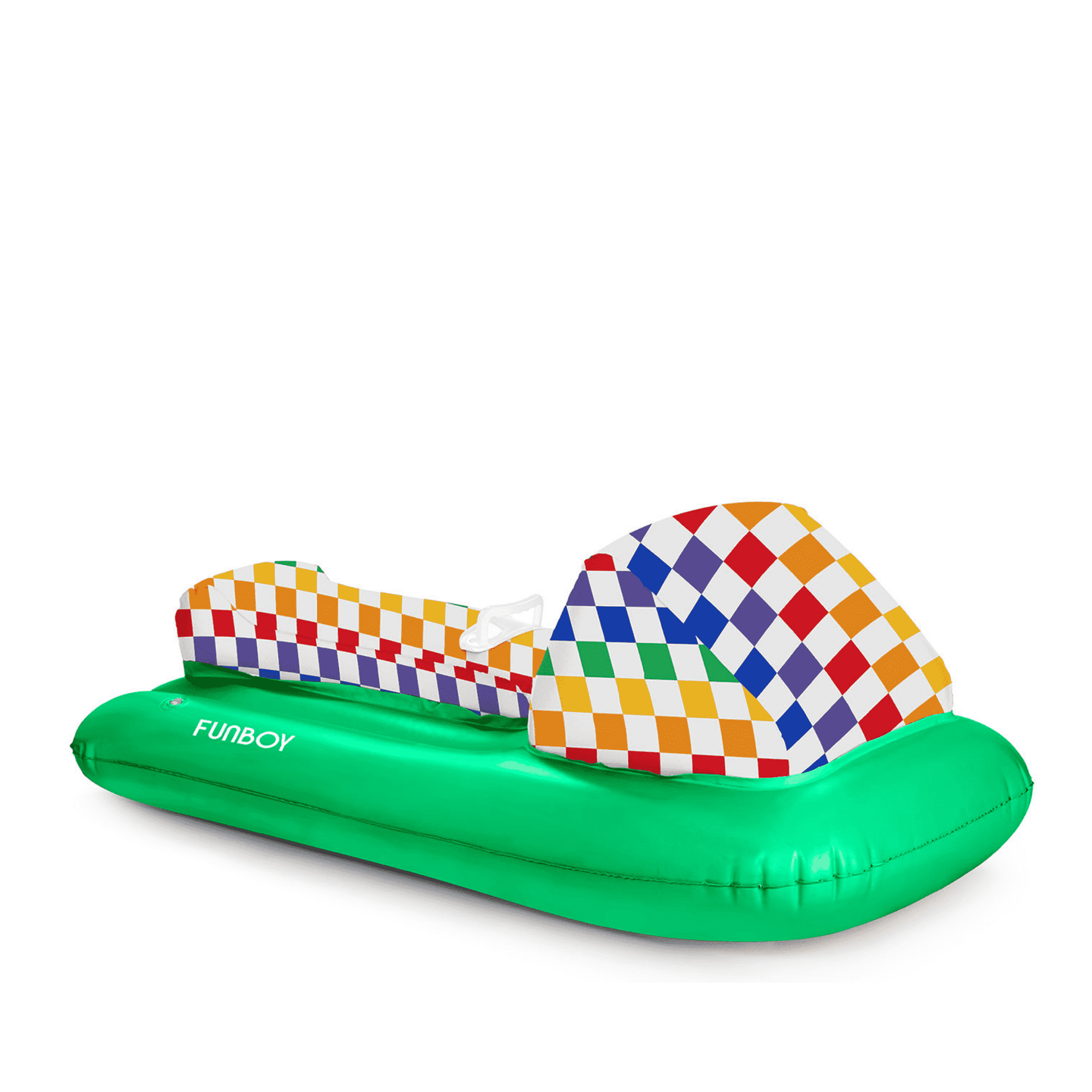 Kids Snow Sled - Rainbow Checkered