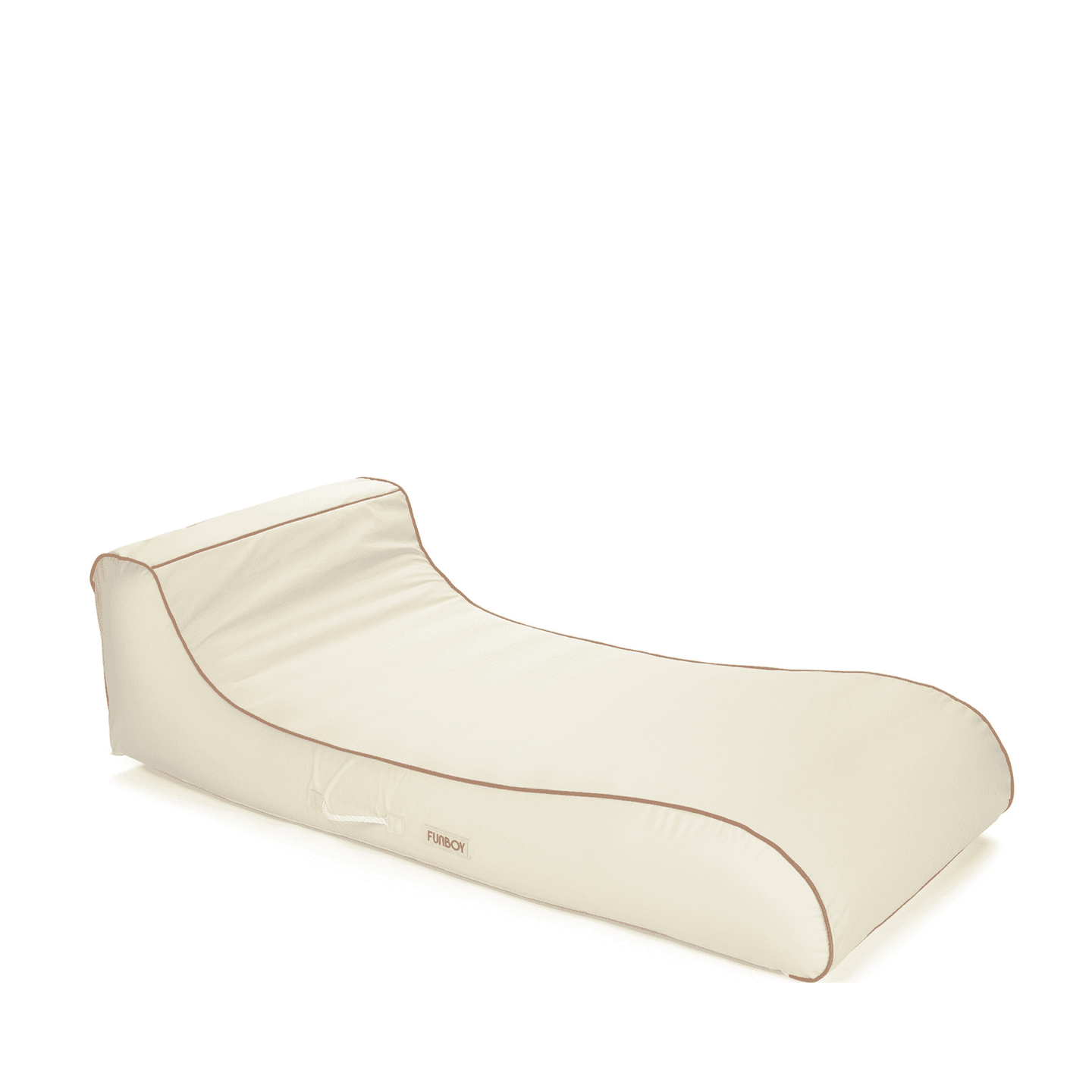 Cream Fabric Sunbed Lounger