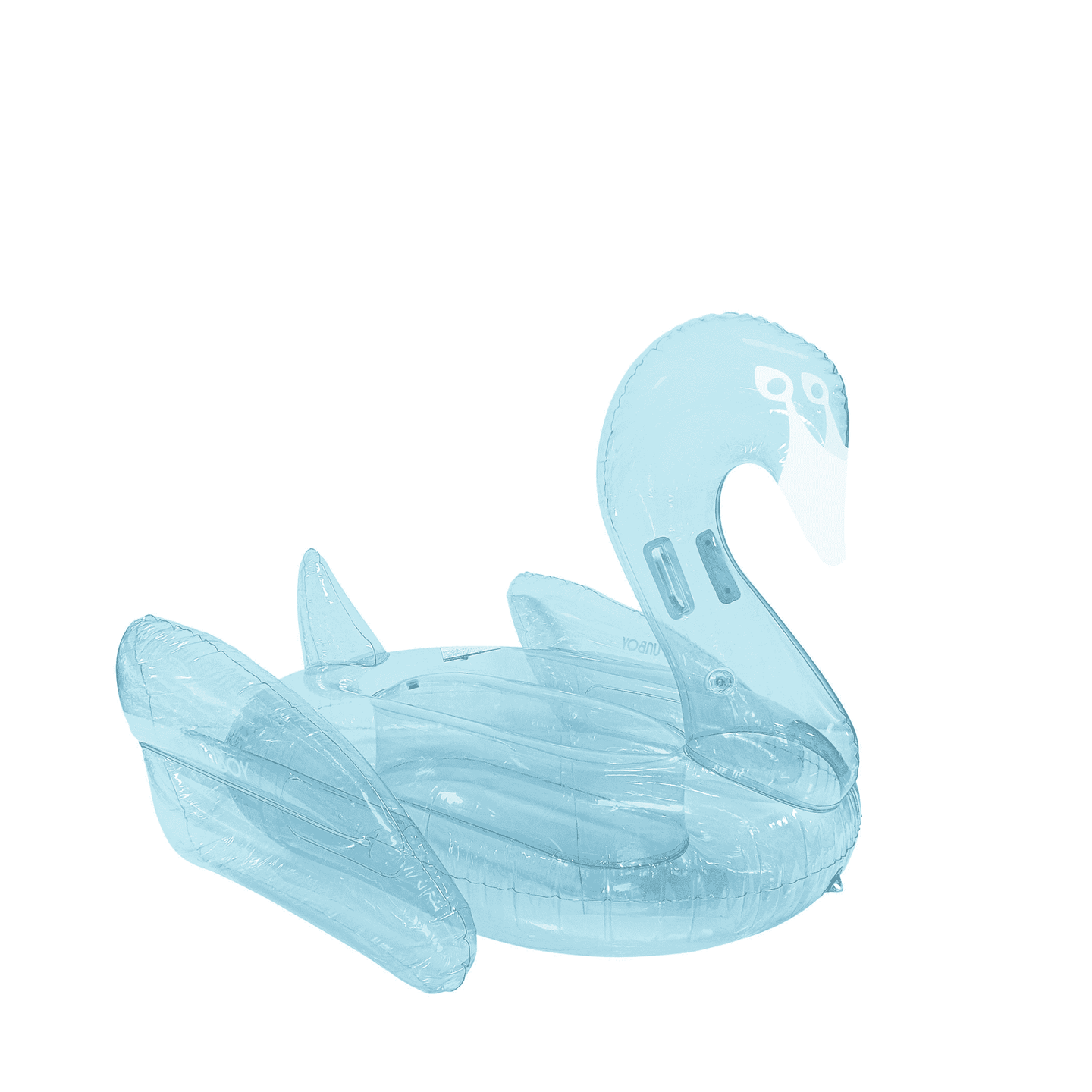 clear aqua swan pool float