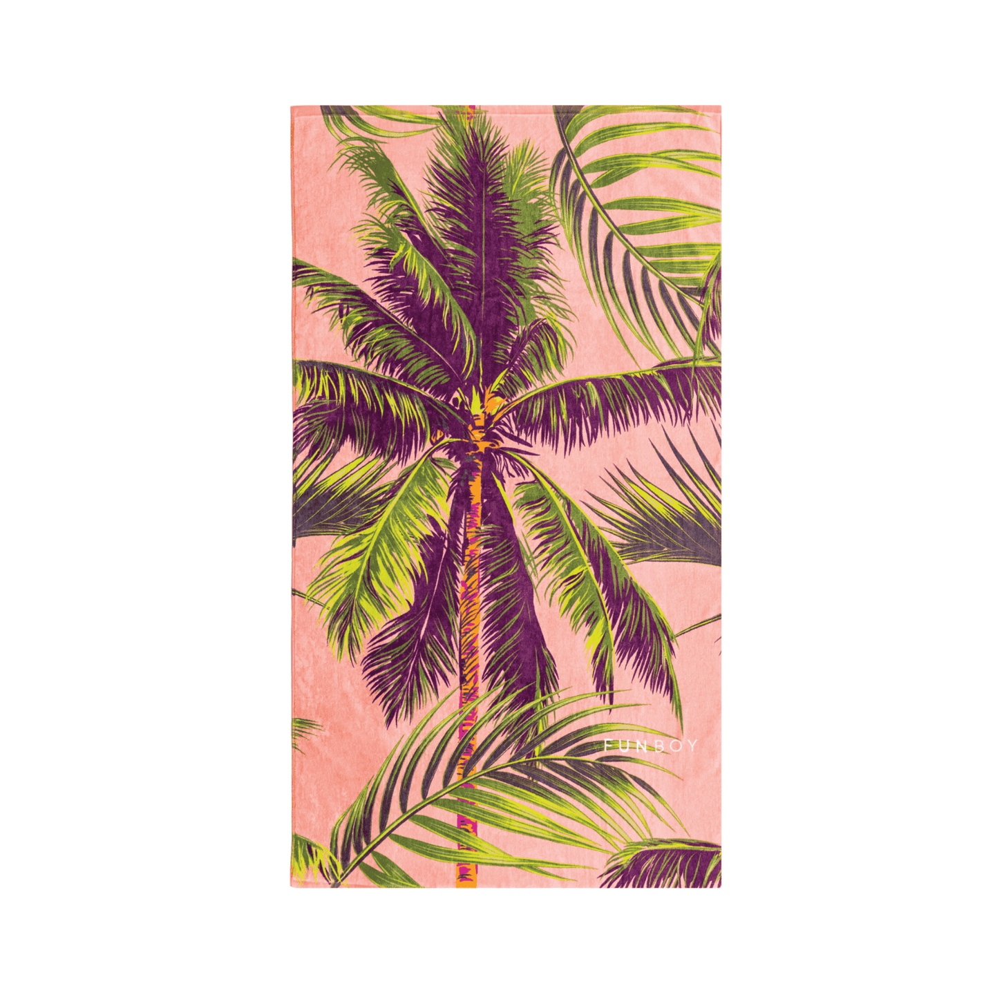 Funboy Tropical Pink Palm Beach Towel