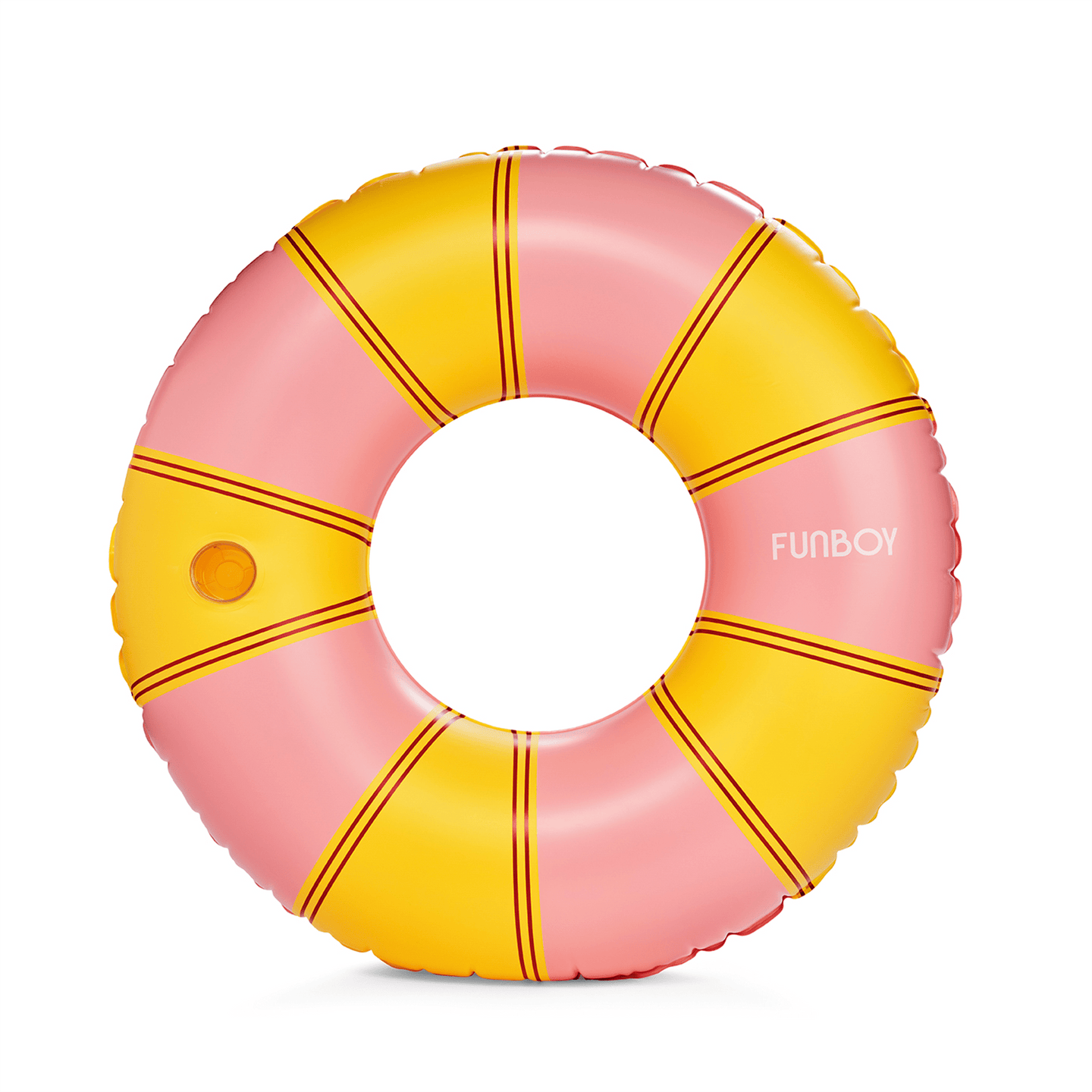 Pink and Yellow Orange Vintage striped tube float