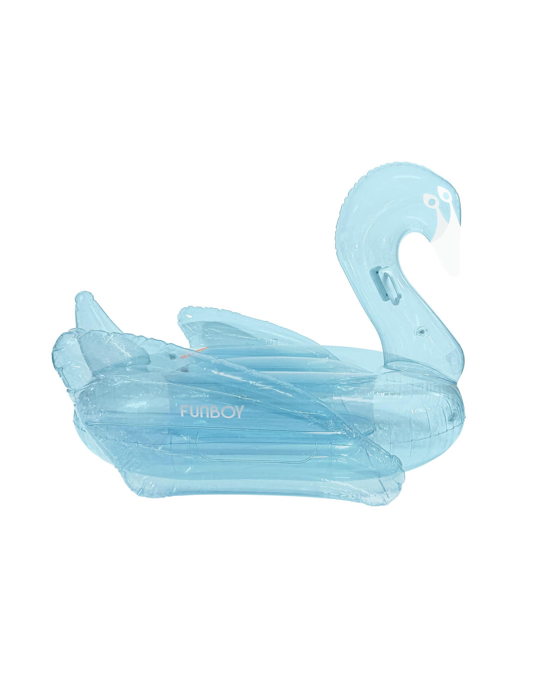 Giant Swan Pool Float, Clear Blue - FUNBOY