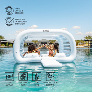 Giant Floating Cabana, 4-Person Luxury Pool Float - FUNBOY