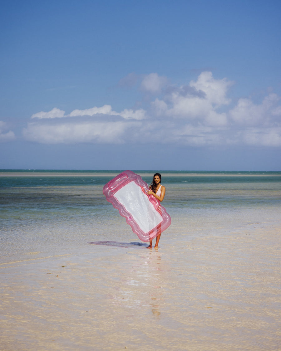 Clear Pink Mesh Lounger - FUNBOY